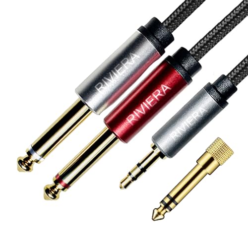 Cable de audio 3.5mm a dual 6.35mm 6 m miniatura 1