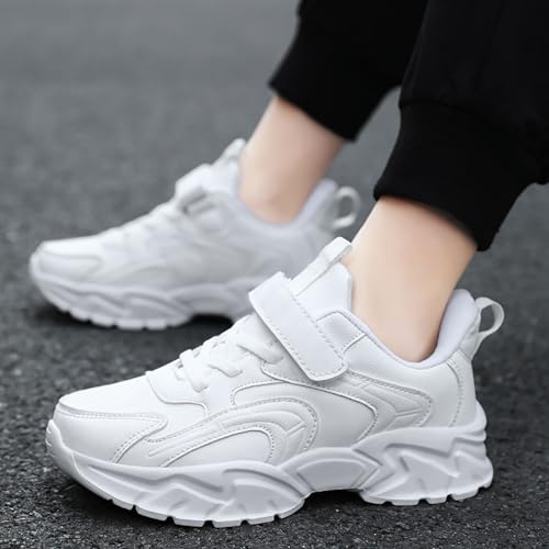 IWIHMIV Toddler Girls Tennis Shoes Kids Slip On Sneakers Boys Running Lightweight Sports Kids Walking Shoes4