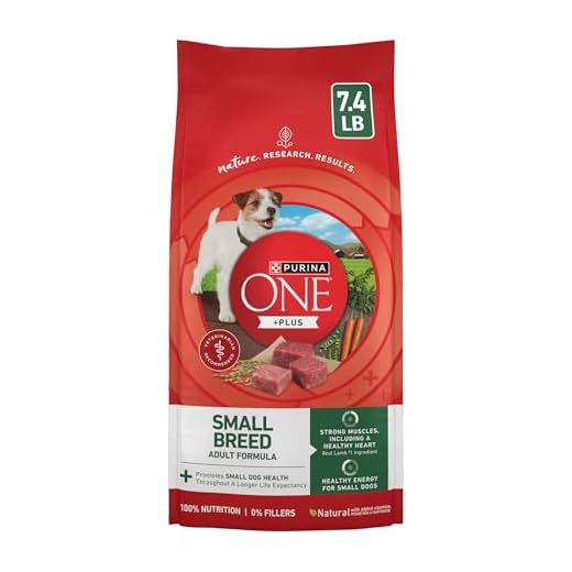 Purina One Small Breed Plus High-Protein Dog Food Lamb and Rice Formula Dry Dog Food - 7.4 lb. Bag