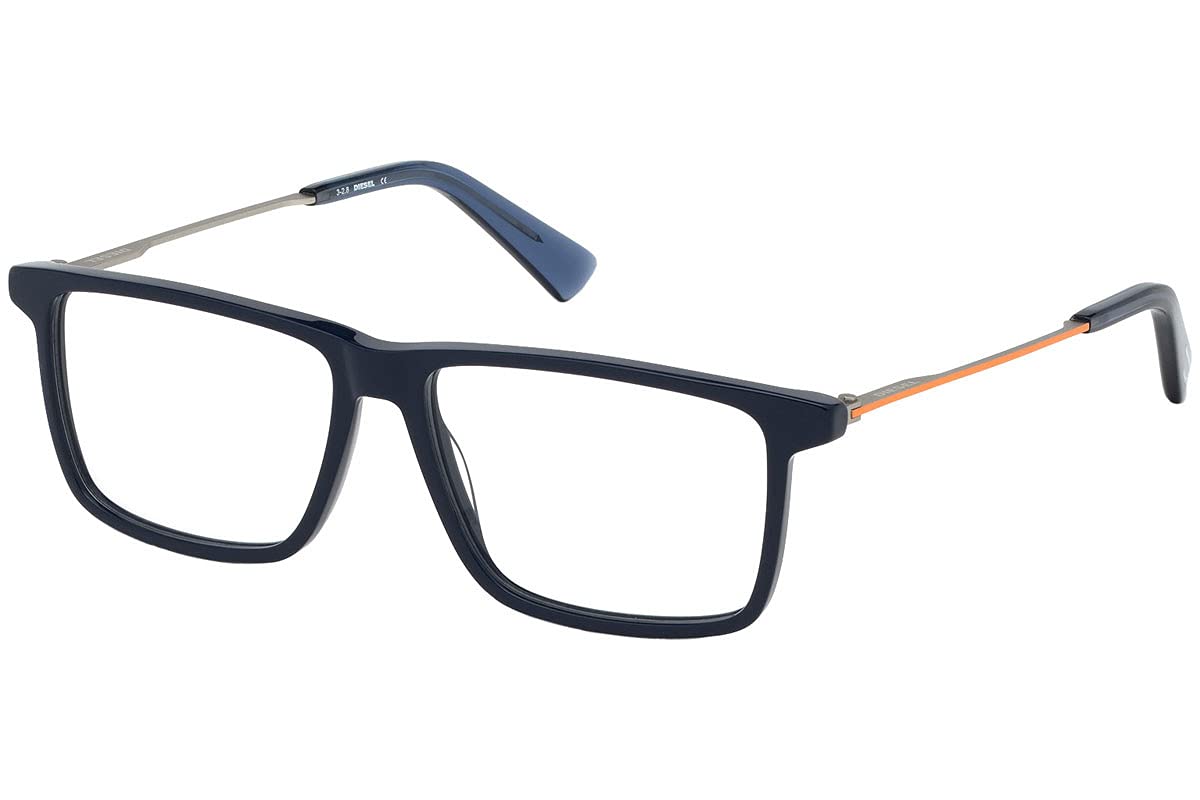 DieselBlue Rectangular Full Rim Frames for Men - DL5312 55 090