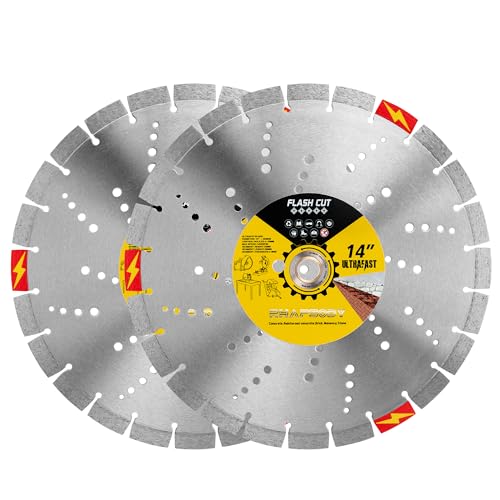 RHAPSODY 14Inch Ultrafast Diamond Saw Blade 2Pcs,Segmented General Purpose