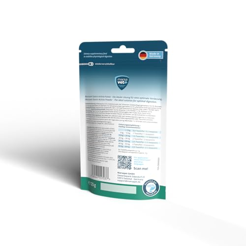 Marsavet Gastro Activia Pulver Diät-Ergänzungsfuttermittel zur Stabilisierung der physiologischen Verdauung für Hunde und Katzen – 125 g. Mit Probiotika & Präbiotika