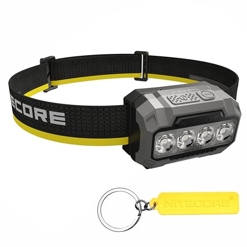 Nitecore HA23 UHE 600 Lumen MCT Outdoor Headlamp Multiple Color Temperatures Lightweight AAA Headlight Tag (Black)