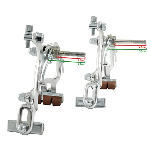 Dia Compe Mx890 Side Pull Caliper Brake Set (F+R) For Old School Bmx, Silver, Dp2510-Fr #TOP4