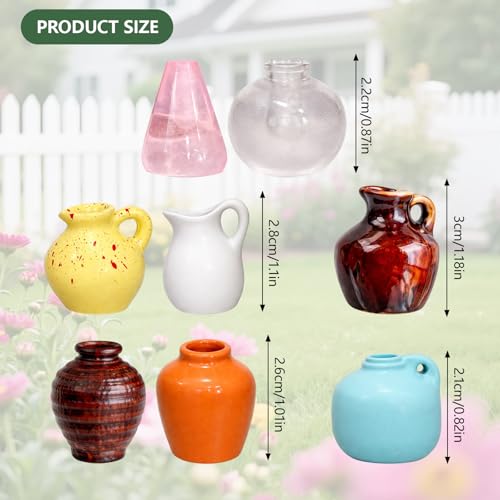 Set de 8 Imanes decorativos en forma de mini jarrones miniatura 2