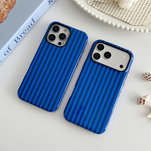 Longlayss Compatible with iPhone 17 Case Cute Striped Phone Case Navy Blue by Longlayss - Used condition - Image 7