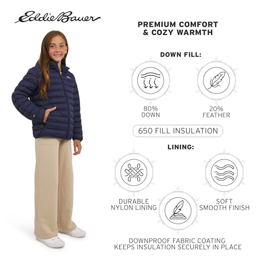 Eddie Bauer Girls' CirrusLite Lightweight Down Puffer Jacket (XS-XL)2