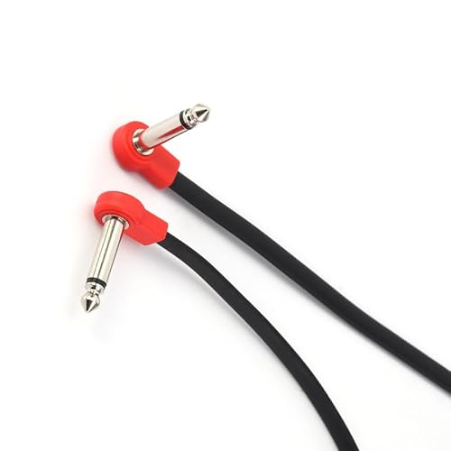 Freleaf FF014-FBA-1 Professional Flat Guitar Patch Cables, Noise Free, Save Space, 1/4 Inch Ts Right Angle For Guitar Effect Pedals thumb #1