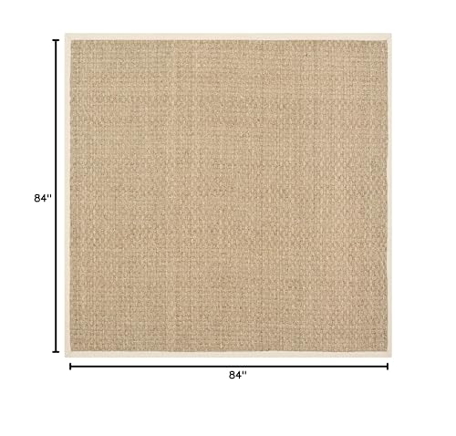image for SAFAVIEH Area Rug 7' Square - Natural Fiber Collection - Natural & Bei