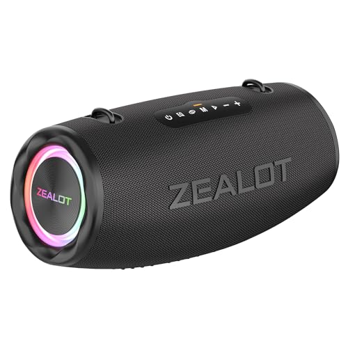 ZEALOT 80W ワイヤレススピーカー RGBライト付き Amazon.com: ZEALOT Bluetooth Speaker,80W Wireless Speakers