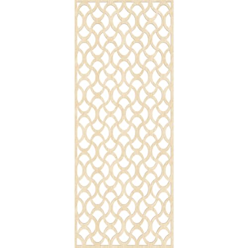 Image of Resort Decorative Pierced Fretwork Wood Wall Panels, 25 3 /8 inchW x 64 3 /8 inchH x 1 /4 inchT, Birch