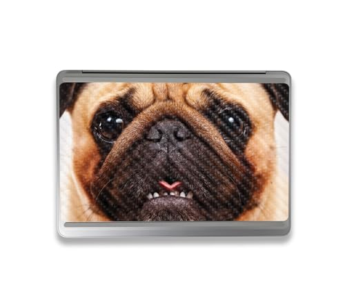 Image of MightySkins Carbon Fiber Skin Compatible with Microsoft Surface Laptop Studio 2 (2023) Full Wrap Kit - Pug | Protective, Durable Textured Carbon Fiber Finish | Easy to Apply | Made in The USA