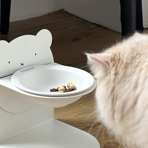 pet-149 フードボウル 猫 犬 食器 陶器 台付き 高さ 傾斜のある食器 スタンド付き おしゃれ シンプル ステンレス 洗いやすい 清潔 シニア 老犬 老猫 傾斜食器 餌入れ 韓国インテリア