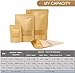 Moretoes 72pcs Kraft Paper Resealable Bags for Small Business, 5.9x8.6 Inches Stand Up Pouches, Food Packaging Bags with Window, Ziplock Coffee Pouches for Small Business