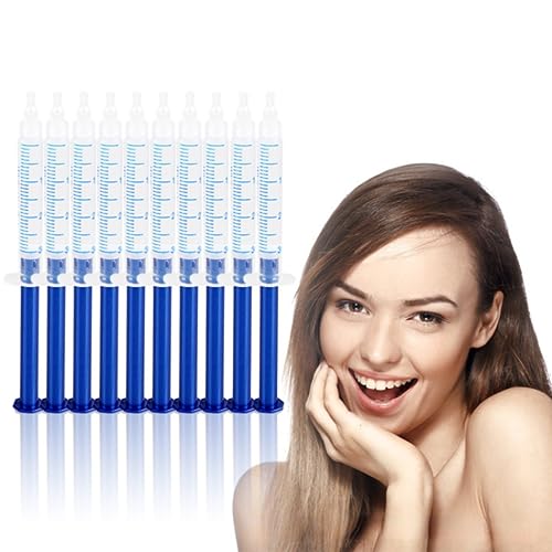 35% Teeth Whitening Gel Refills Bleaching Gel 10 PCS 3ML Teeth Whitening Gel Tooth Whitener Gel Works with Teeth Whitening Oral Gel (10Pcs)