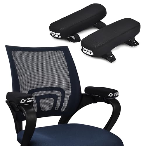 Office World Armlehnen Polster - Ellbogen Kissen Druckentlastung - Armkissen für Schreibtischstuhl, Gaming Stuhl Kissen, Campingstuhl - Pads für Bürostuhl Armlehne - Bürostuhl Armlehnenkissen