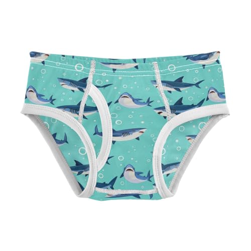 Wusikd Shark Boys' Underwear Cotton Blue Boys Briefs Soft Toddler Underwear 2T