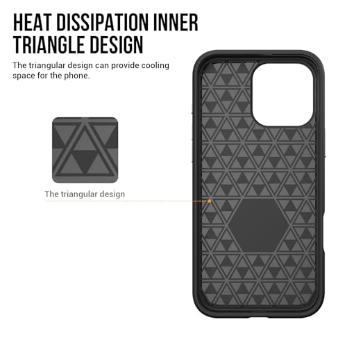 Image of NOXO Ultra-Hybrid Triangle Back Case Cover for iPhone 16 Pro Max, | Shockproof Design | Camera Protection | Soft TPU & Rugged PC | Bumper Case Cover for iPhone 16 Pro Max, (Mint Grean)