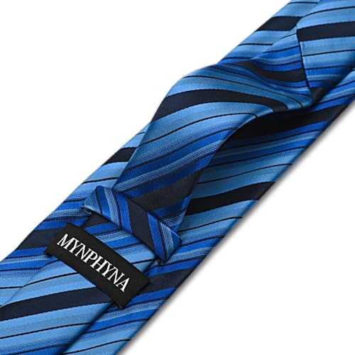 Image of Men's Tie Set with Pocket Square, Cufflinks and Gift Box | 100% microfiber; tie 59 x 3.15 in; square 10 x 10 in; gift box included
