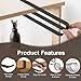 LveSunny Tumbler Lid Organizer,2 Pack Cup Lid Organizer for Yeti Tumbler Lids,Single Water Bottle Lid Organizers Holds Up to 12 Lids, Space Saving Under Cabinet Lids Holder Rack,Black