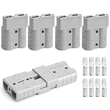 4 Stück Kabelverschraubung für Anderson Stecker, 50A 600V Anderson Batterieanschluss Stecker, Schnellverbindungsstecker für Batterien für Auto, Wohnmobil, Wohnwagen, Motorrad, Inklusive 8 Anschlusssti