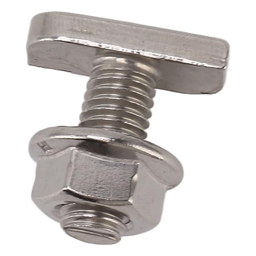 Aramox M8 Hammer Head Screws, 15 Set Stainless Steel Screws for Photovoltaic and Solar Installation, with Full Thread Connection Fastening, Easy to Install