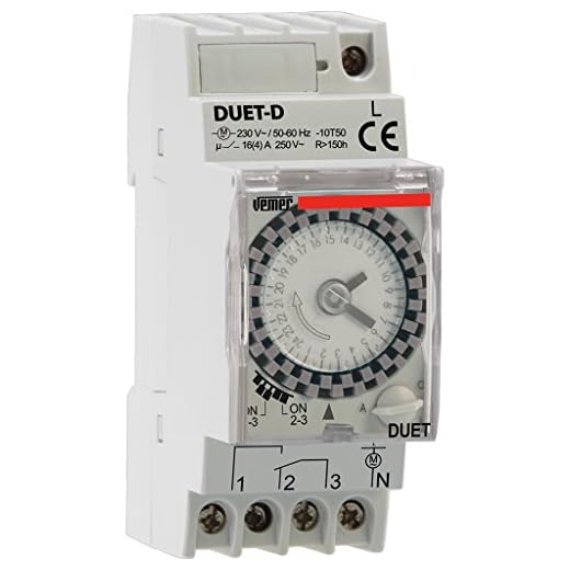 vemer vp879100 Tiempo Interruptor electromecánico Duet D, Gris Claro