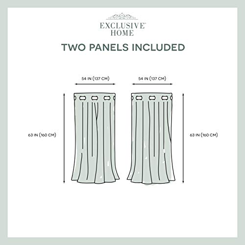 EXCLUSIVE HOME Kochi Light Filtering Linen Blend Grommet Top Curtain Panel Pair, 54"x63", Dove Grey by Exclusive Home - Image 6