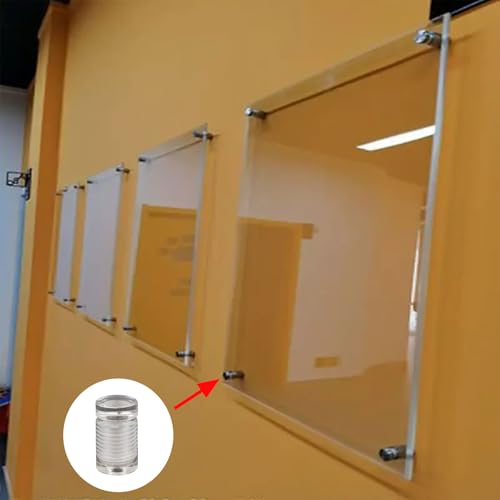 Image of Antrader Acrylic Standoff Screws,Advertising Standoff Mount,10 x 13m,12Pcs | Wall Standoff Screws for Advertising Board Hanging Acrylic Picture Frame