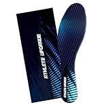 Einlegesohlen aus Carbonfaser der Luft- und Raumfahrt mit hoher Leistung für den Sport (Paar) - Blue Metal wires Edition (EU 52)