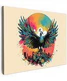 MATÉRIAU DE QUALITÉ POUR TOILE PHOTO: Nos images murales sont tendues sur un solide cadre en bois d'une épaisseur de 2 cm. Cela garantit non seulement une structure solide, mais aussi la durabilité de votre décoration murale. Profitez d'une impression sur toile murale salon de haute qualité qui restera en excellent état même après des années.