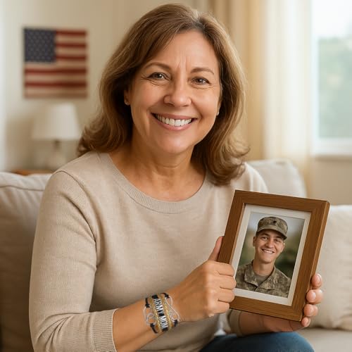 Proud Army Mom Bracelet – Black and Gold Infinity Love Charm Jewelry for Women – Military Mom Gift for Deployment, Graduation, or Basic Training Support3