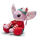 Disney Store Official Christmas Angel Medium Soft Toy, Lilo & Stitch, 36cm/14”, Cute Plush Stuffed Alien in Festive Santa's Elf Costume, Suitable for Ages 0+ - Image 5