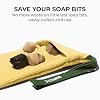 ZOMCHI 6 Pack Soap Saver Bags, Exfoliating Soap Pouch with Dual-Texture for Shower Gray & Yellow & Pink