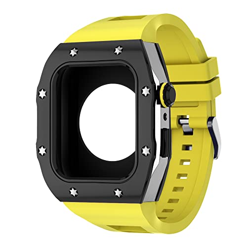 Bracelet silicone Apple Watch 45mm mod kit iWatch Series 8 7 6 5 4 SE 44mm