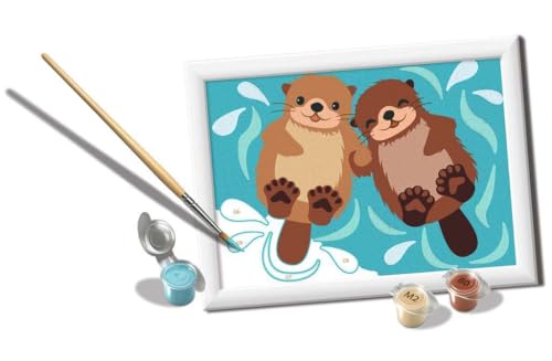 Ravensburger CreArt 12023125 Verliebte Otter Malen nach Zahlen für Kinder ab 7 Jahren - vue 8