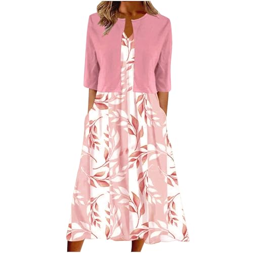 Womens Floral Maxi Dresses 2 Piece Set Sleeveless A Line