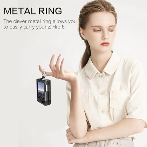 Image of BENTOBEN for Samsung Galaxy Z Flip 6 5G Case with Ring, Heavy Duty 2 in 1 Full Body Rugged Galaxy Z Flip6 Case Girls Women Boy Men Shockproof Protection Cover for Samsung Z Flip 6 6.7 inch,Black