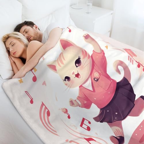 Couverture chat en flanelle de luxe, jeté de lit toutes saisons - 8