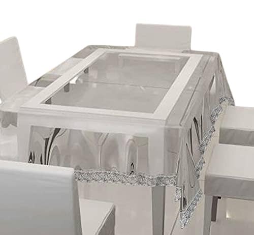 Solid Transparent PVC Table Cover – Golden Border, 6-Seater, Table Cover_05_Silver-image-30