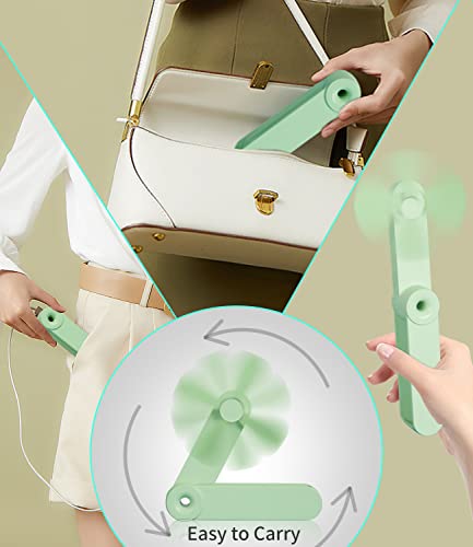 Joylifetech Personal Fan Handheld, Handheld Fan With 1200Mah, Lightweight Portable Fans Rechargeable That Can Rotate 360°, 3 Speeds Pocket Fan For Travel Commute Work Outdoor #TOP4