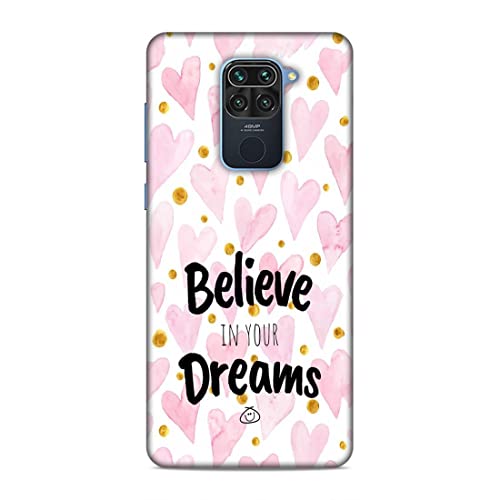 Image of Printed Mobile Back Hard Case Cover for Xiaomi Redmi Note 9 | Stay Positive, Believe in Your Dreams -2196