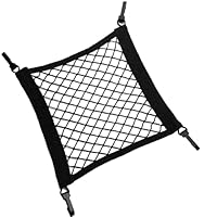 Gepäcknetz für E-Scooter & E-Bikes 30 * 28cm, Motorrad Gepäcknetz mit 4 Haken, Auto Kofferraumnetz, Fahrradkorbnetz, Gepäckschutznetz, Helmspannnetz, für Aufbewahrung Ladungssicherung