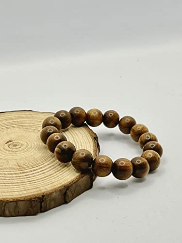 Haluong99 Natural Green Cypress Wood Bracelet Healing Power Crystal Beads, Beautifully Designed, Relieves Stress Chain Of 17 Natural Fragrance Beads, Jewelry Unisex #TOP1