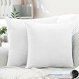 ALUWU Set of 2 Throw Pillows Covers Velvet Pillowcase Soft Soild Decorative Square Cushion Cases for...