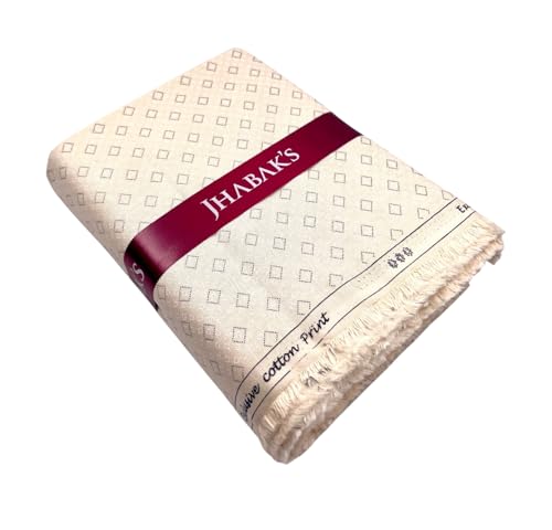 Image of JHABAK'S Unstitched 100% Pure Cotton Shirt Fabric for Men - Shirt Fabric & Kurta Material