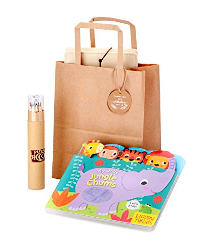 Ospecks Brown Kraft Paper Gift Bags With Thank You For Celebrating With Us Tags For Wedding, Reception, Birthday, Event, Reunion, Qty 50 Pcs, Medium 8X4.75X10 Inches, Set Includes 50 Tags And Strings #TOP4