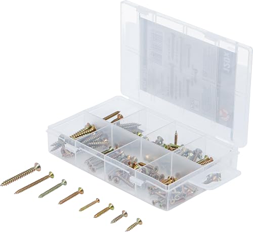 BGS Diy 88191 | Surtido de tornillos multiusos | cabeza con punta en cruz PZ2 | 120 piezas