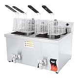 Vollrath (40710) 15 Lb. Medium-Duty Electric Split-Pot Countertop Fryer - Cayenne® Seri