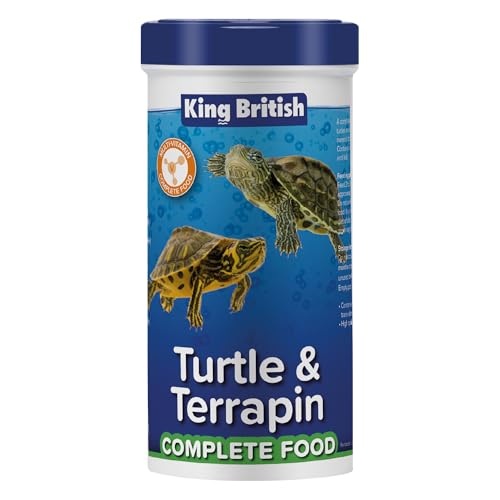 King British Turtle & Terrapin Complete Food 80g Tub Rich in Vitamins & Minerals Natural Ingredients Contains a Variety of Shrimp Gammarus & Krill